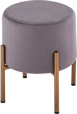 SVJ Kruk Rond - 32 x 32 x 38 cm - Polyester/Ijzer - Antraciet