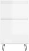 vidaXL - Dressoir - 40x35x70 - cm - bewerkt - hout - hoogglans - wit