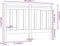 vidaXL - Hoofdbord - 156x4x100 - cm - massief - grenenhout - wit