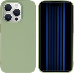 imoshion Hoesje Geschikt voor iPhone 15 Pro Hoesje Siliconen - imoshion Color Backcover - groen