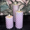 swirl led kaars lila 10x7,5cm