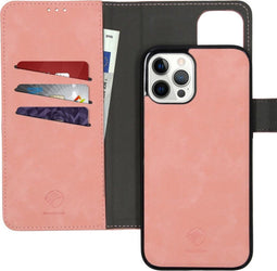 iMoshion Hoesje Geschikt voor iPhone 12 Pro Max Hoesje Met Pasjeshouder - iMoshion Uitneembare 2-in-1 Luxe Bookcase - Roze