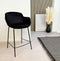Alterego Mini Larissa - Zwarte Velvet Barkruk - 59x54x97,5cm