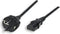 Manhattan - Stroom Aansluitkabel - Euro 2-pin plug (CEE 7/4) naar C13 Female 1,8m Zwart