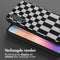 Selencia Hoesje Met Koord Geschikt voor Samsung Galaxy A54 (5G) - Selencia Siliconen design hoesje met afneembaar koord - Zwart / Irregular Check Black
