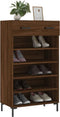 vidaXL - Schoenenkast - 60x35x105 - cm - bewerkt - hout - bruin - eikenkleur