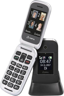 Olympia Janus - Mobiele telefoon - Dubbel kleuren LC-scherm 2,4 en 1,44 - Zwart