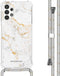 iMoshion Hoesje Geschikt voor Samsung Galaxy A13 (4G) Hoesje Met Koord - iMoshion Design Hoesje met Koord - Wit / White Marble