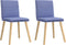vidaXL - Eetkamerstoelen - 2 - st - stof - jeansblauw