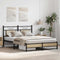 vidaXL - Bedframe - zonder - matras - hout - sonoma - eikenkleurig - 140x200 - cm