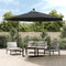 vidaXL - Zweefparasol - met - LED-verlichting - metalen - paal - 350 - cm - antraciet