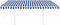 vidaXL - Luifel - handmatig - uittrekbaar - met - palen - 4x3,5 - m - blauw - en - wit