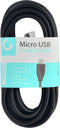 Grab 'n Go Micro-USB naar USB-A kabel - 2m - Laad en datakabel - Zwart