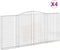 vidaXL - Schanskorven - 4 - st - gewelfd - 400x30x180/200 - cm - ijzer