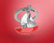Metalmorphose sleutelhanger zeilboot