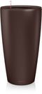 LECHUZA RONDO PREMIUM 40 - Plantenbak - met uitneembare binnenbak - met bewateringssysteem - ALL-IN-ONE set met LECHUZA-PON - espresso metallic