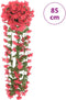 Kerstslingers met bloemen 3 st 85 cm rozé