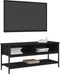 vidaXL - TV-kast - Zwart - Eiken - 100x35x45 - cm - Gemaakt - van - Hout - en - Staal