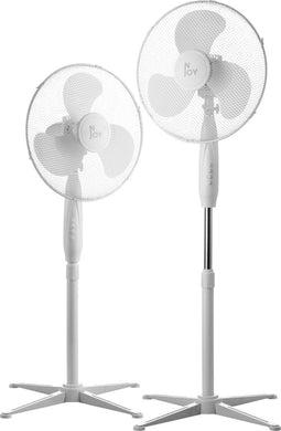 NJOY your Summer - Statiefventilator - 40 cm - 3 snelheden - Krachtig - Wit