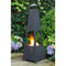 Edco metalen vuurkorf 100 cm hoog - bovenstuk 30x30x55cm