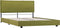 vidaXL - Bedframe - stof - groen - 120x200 - cm