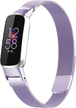 iMoshion Bandje Geschikt voor Fitbit Luxe Maat M - iMoshion Milanees magnetische band - Paars