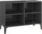 vidaXL - Tv-meubel - met - metalen - poten - 69,5x30x50 - cm - hoogglans - grijs