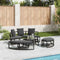 vidaXL - Loungebed - voor - buiten - zonder - luifel - poly - rattan - zwart