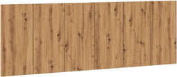 vidaXL - Hoofdbord - wandmodel - 240x1,5x80 - cm - bewerkt - hout - artisanaal - eiken