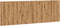 vidaXL - Hoofdbord - wandmodel - 240x1,5x80 - cm - bewerkt - hout - artisanaal - eiken