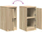 vidaXL - Garagekast - 40x51x85 - cm - massief - grenenhout - sonoma - eikenkleurig