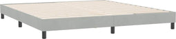 vidaXL - Bedframe - zonder - matras - 180x220 - cm - fluweel - lichtgrijs
