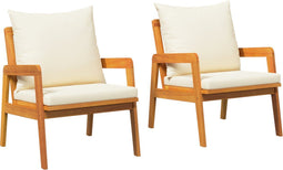 vidaXL - Tuinstoelen - 2 - stuks - 59,5x65x71,5 - cm - Massief - acaciahout
