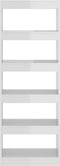 vidaXL - Boekenkast/kamerscherm - 60x30x166 - cm - bewerkt - hout - hoogglans - wit