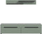 Furnilux Canu Lowboard - TV meubel - Staand-hangend - Smoke Green - 33x170x38cm