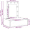 vidaXL - Wanddressoir - met - LED - Verlichting - - - Zwart - Eiken
