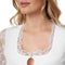 dressforfun - Dirndlblouse Fanni XL - verkleedkleding - kleur wit - 303073