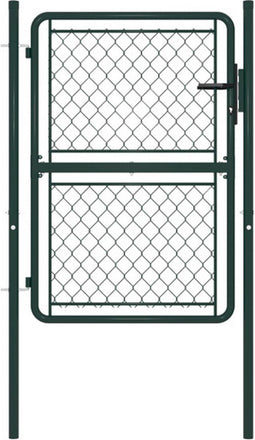 vidaXL - Poort - 100x150 - cm - staal - groen