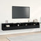 vidaXL - TV - Wandelementen - 2 - st - Zwart - Eiken - 100x30x30 - cm - Bewerkt - Hout