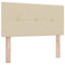 vidaXL - Hoofdbord - met - Knopen - Gequilte - Crème - 90 - cm - Stof