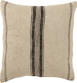 J-Line kussen Strepen - linnen - beige