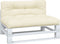 vidaXL - Palletkussens - 2 - st - stof - crèmekleurig