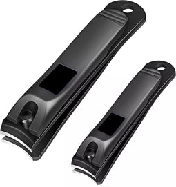 Podec nagelknipper set 2 stuks zwart – vingernagels en teennagels – rvs