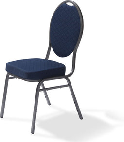 Essentials Banket stoel Palace blauw - set van 10 - brandvertragend 44x52x95cm (LxBxH) - schuimvulling