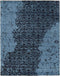 Damask AL-2E HB-93-HB-7 Vloerkleed - 250x350 - Rechthoek - Laagpolig,Vintage Tapijt - Klassiek - Blauw, Zwart