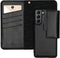 Selencia Hoesje Geschikt voor Samsung Galaxy S21 Hoesje Met Pasjeshouder - Selencia Llyr 2-in-1 Uitneembare Slang Bookcase - Zwart