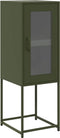 vidaXL - Dressoir - 36x39x107 - cm - koudgewalst - staal - olijfgroen