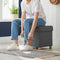 Songmics Kruk - Opvouwbare Kruk Met Opbergruimte - 38 x 40 x 38 cm - Grijs
