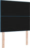 vidaXL - Hoofdbord - met - Knopen - - - Donkerblauw - - - 100 - cm - - - Velours
