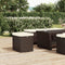 vidaXL - Hocker - met - kussen - 40x30x40 - cm - poly - rattan - bruin